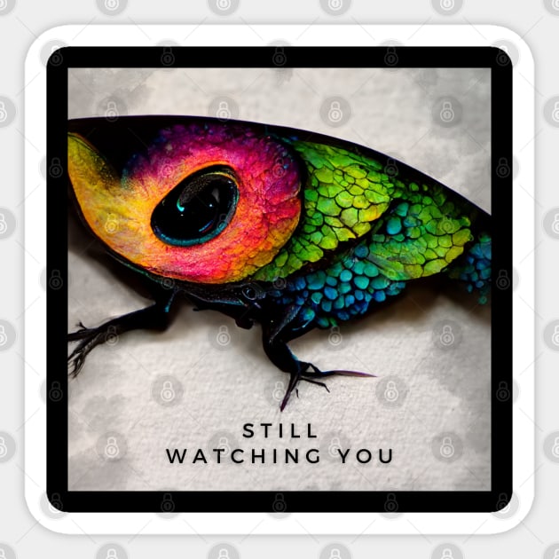 Lizard's eye of truth your favorite creepy them Creepy Sticker